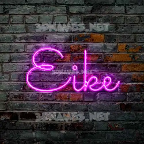 eike in Pink Neon style - 3D name wallpaper