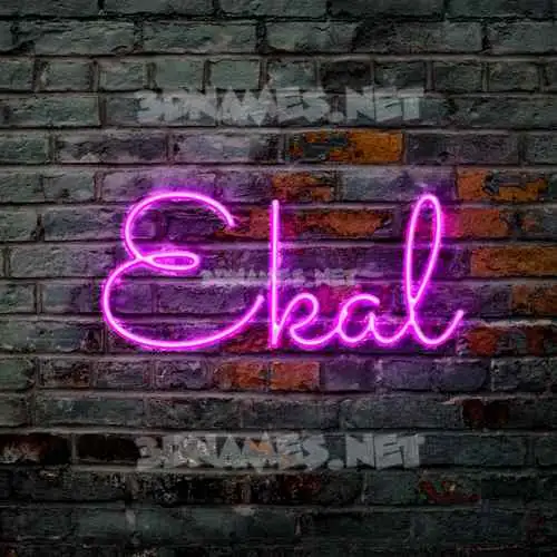 ekal in Pink Neon style - 3D name wallpaper ekal in Pink Neon style - 3D name wallpaper