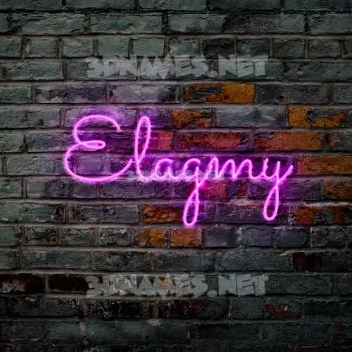 elagmy in Pink Neon style - 3D name wallpaper elagmy in Pink Neon style - 3D name wallpaper
