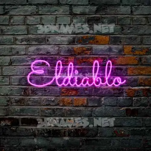 eldiablo in Pink Neon style - 3D name wallpaper eldiablo in Pink Neon style - 3D name wallpaper