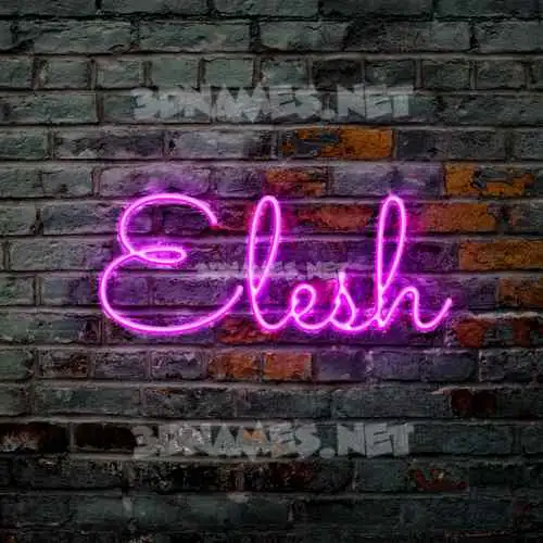 elesh in Pink Neon style - 3D name wallpaper elesh in Pink Neon style - 3D name wallpaper
