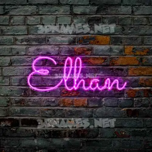 elhan in Pink Neon style - 3D name wallpaper elhan in Pink Neon style - 3D name wallpaper