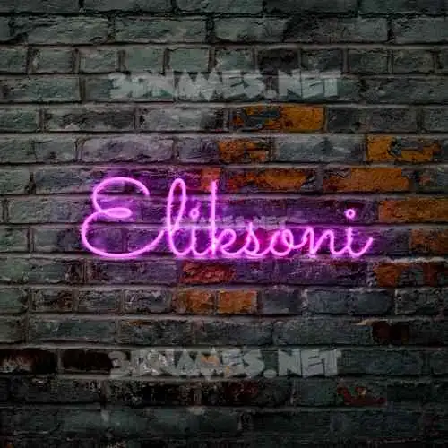 eliksoni in Pink Neon style - 3D name wallpaper