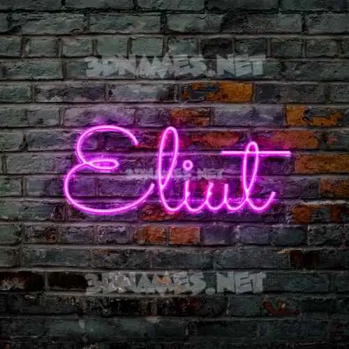 eliut in Pink Neon style - 3D name wallpaper