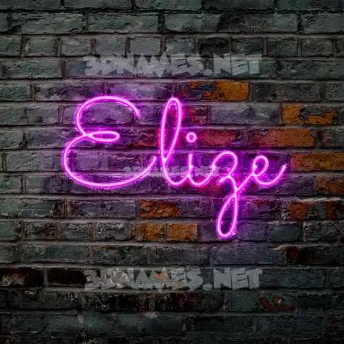 elize in Pink Neon style - 3D name wallpaper elize in Pink Neon style - 3D name wallpaper