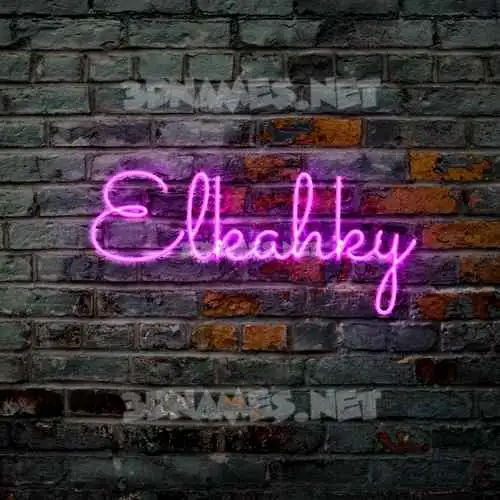 elkahky in Pink Neon style - 3D name wallpaper elkahky in Pink Neon style - 3D name wallpaper