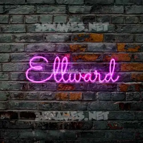 ellward in Pink Neon style - 3D name wallpaper