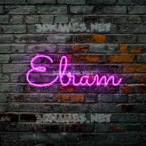 elram in Pink Neon style - 3D name wallpaper