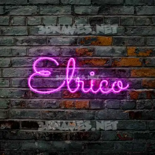 elrico in Pink Neon style - 3D name wallpaper