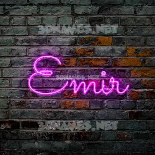 emir in Pink Neon style - 3D name wallpaper