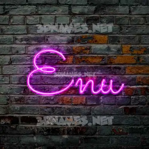 enu in Pink Neon style - 3D name wallpaper enu in Pink Neon style - 3D name wallpaper