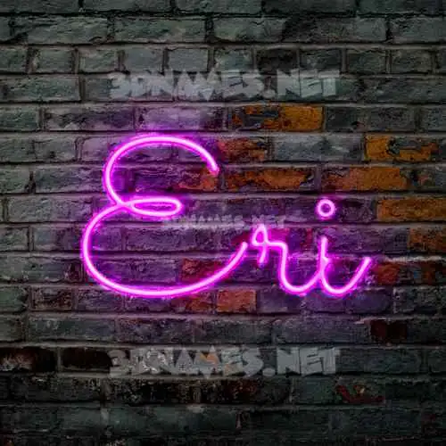 eri in Pink Neon style - 3D name wallpaper