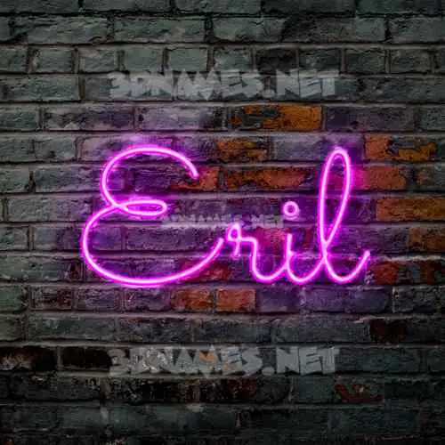 eril in Pink Neon style - 3D name wallpaper