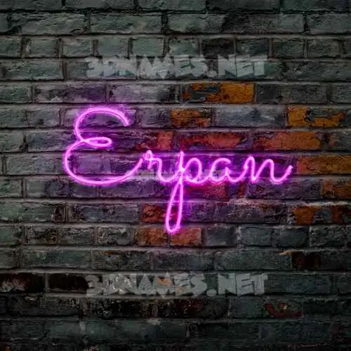 erpan in Pink Neon style - 3D name wallpaper