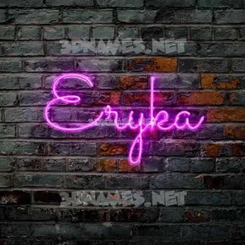 eryka in Pink Neon style - 3D name wallpaper eryka in Pink Neon style - 3D name wallpaper