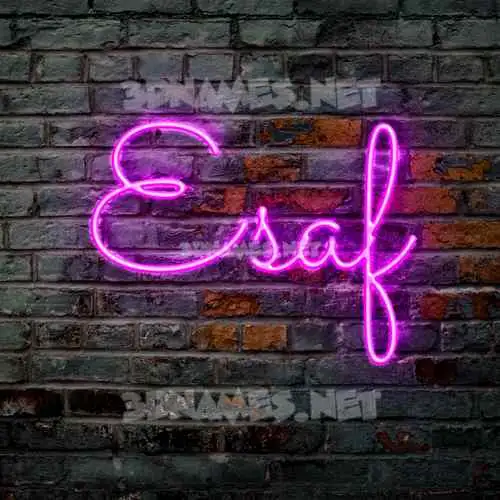 esaf in Pink Neon style - 3D name wallpaper esaf in Pink Neon style - 3D name wallpaper