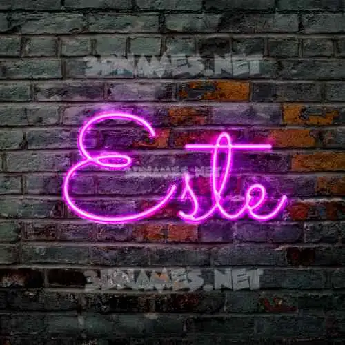 este in Pink Neon style - 3D name wallpaper
