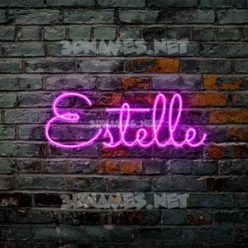estelle in Pink Neon style - 3D name wallpaper estelle in Pink Neon style - 3D name wallpaper