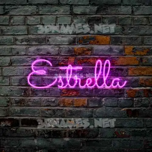 estrella in Pink Neon style - 3D name wallpaper estrella in Pink Neon style - 3D name wallpaper