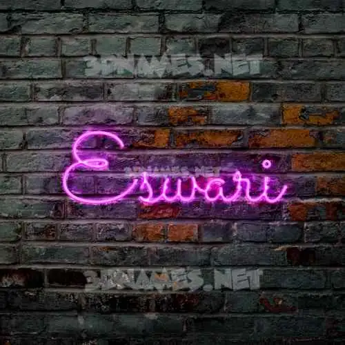 eswari in Pink Neon style - 3D name wallpaper