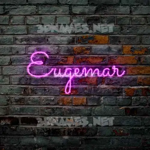 eugemar in Pink Neon style - 3D name wallpaper