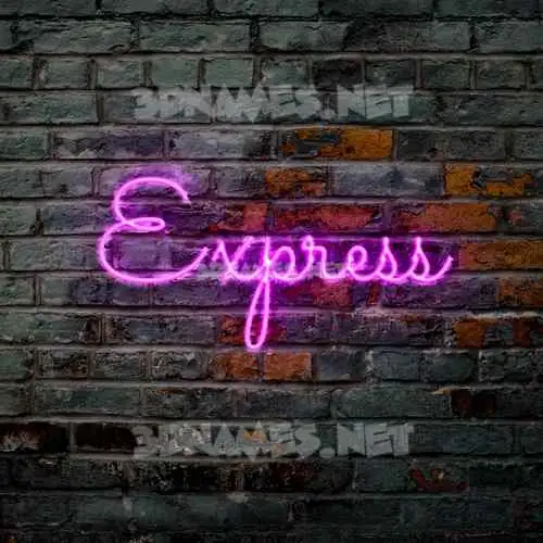 express in Pink Neon style - 3D name wallpaper