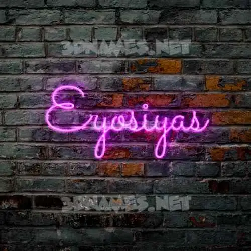 eyosiyas in Pink Neon style - 3D name wallpaper eyosiyas in Pink Neon style - 3D name wallpaper