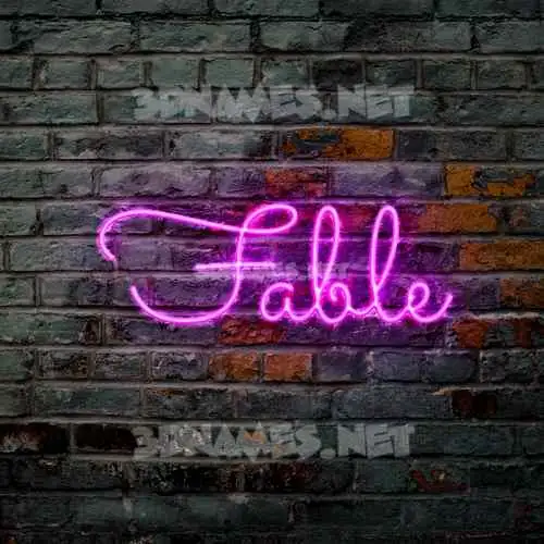 fable in Pink Neon style - 3D name wallpaper fable in Pink Neon style - 3D name wallpaper