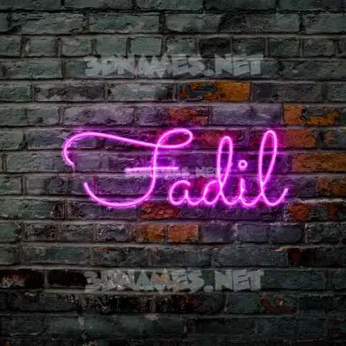 fadil in Pink Neon style - 3D name wallpaper fadil in Pink Neon style - 3D name wallpaper