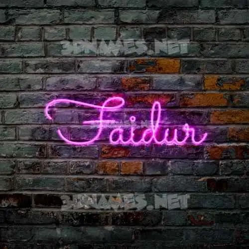 faidur in Pink Neon style - 3D name wallpaper faidur in Pink Neon style - 3D name wallpaper