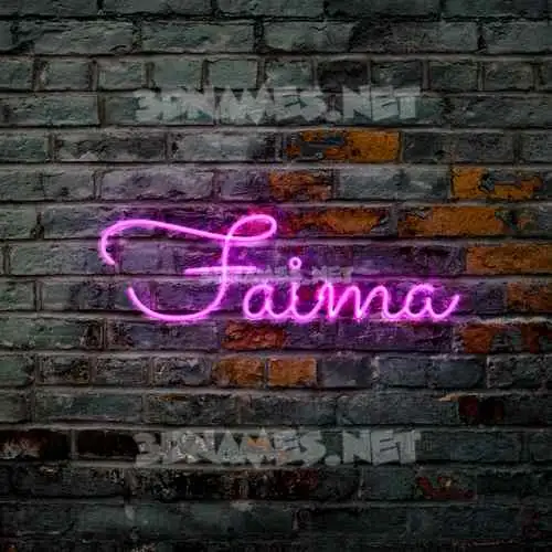 faima in Pink Neon style - 3D name wallpaper