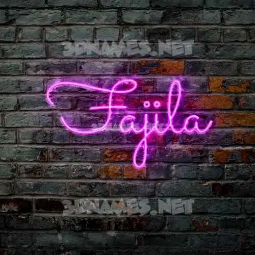 fajila in Pink Neon style - 3D name wallpaper fajila in Pink Neon style - 3D name wallpaper