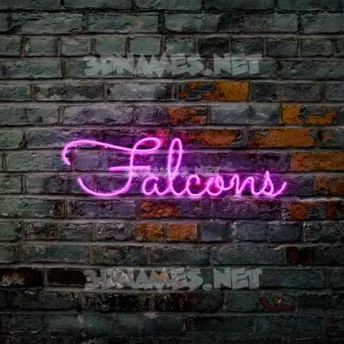 falcons in Pink Neon style - 3D name wallpaper falcons in Pink Neon style - 3D name wallpaper