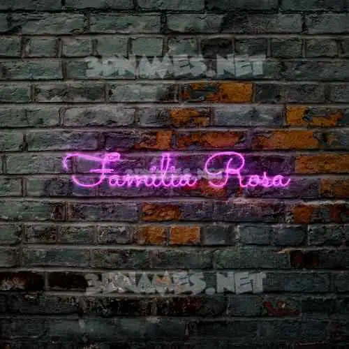 familia rosa in Pink Neon style - 3D name wallpaper familia rosa in Pink Neon style - 3D name wallpaper