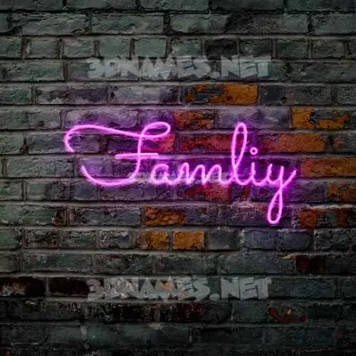 famliy in Pink Neon style - 3D name wallpaper famliy in Pink Neon style - 3D name wallpaper