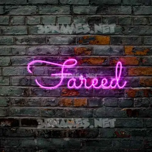 fareed in Pink Neon style - 3D name wallpaper fareed in Pink Neon style - 3D name wallpaper