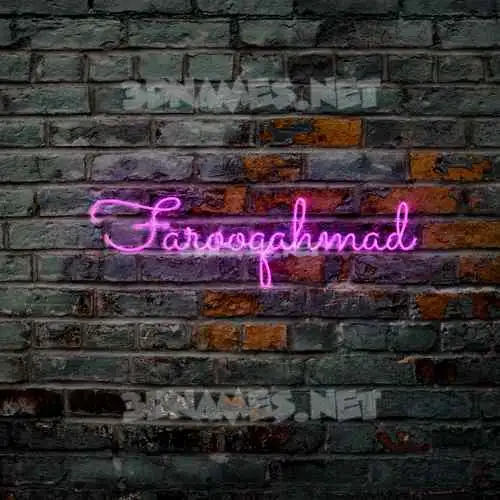 farooqahmad in Pink Neon style - 3D name wallpaper farooqahmad in Pink Neon style - 3D name wallpaper