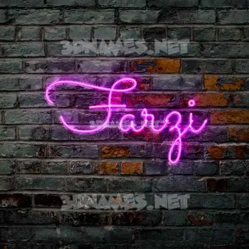 farzi in Pink Neon style - 3D name wallpaper farzi in Pink Neon style - 3D name wallpaper