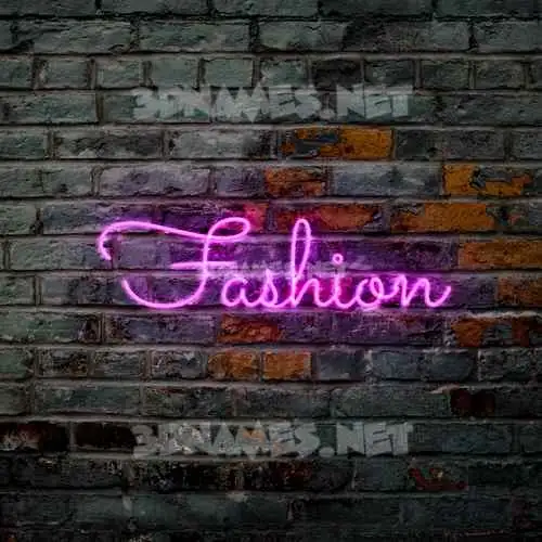 fashion in Pink Neon style - 3D name wallpaper fashion in Pink Neon style - 3D name wallpaper