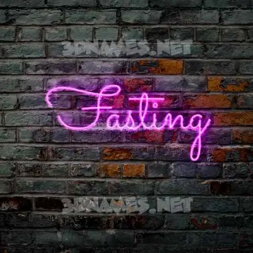 fasting in Pink Neon style - 3D name wallpaper fasting in Pink Neon style - 3D name wallpaper