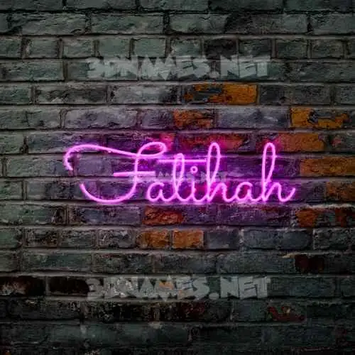 fatihah in Pink Neon style - 3D name wallpaper fatihah in Pink Neon style - 3D name wallpaper