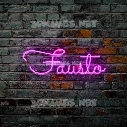 fausto in Pink Neon style - 3D name wallpaper fausto in Pink Neon style - 3D name wallpaper