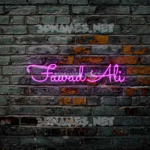 fawad ali in Pink Neon style - 3D name wallpaper fawad ali in Pink Neon style - 3D name wallpaper