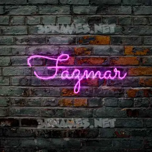 fazmar in Pink Neon style - 3D name wallpaper