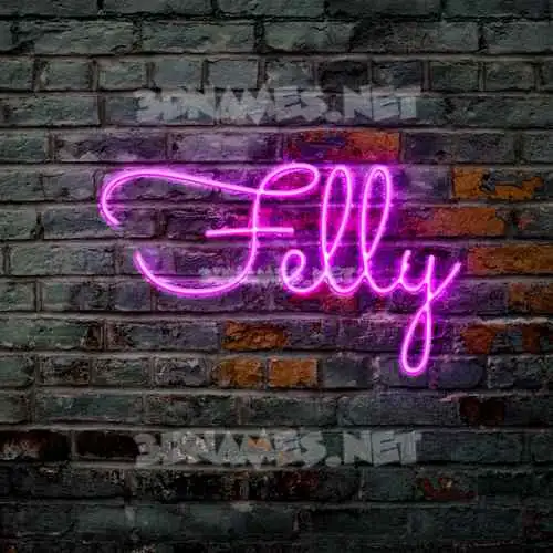 felly in Pink Neon style - 3D name wallpaper felly in Pink Neon style - 3D name wallpaper