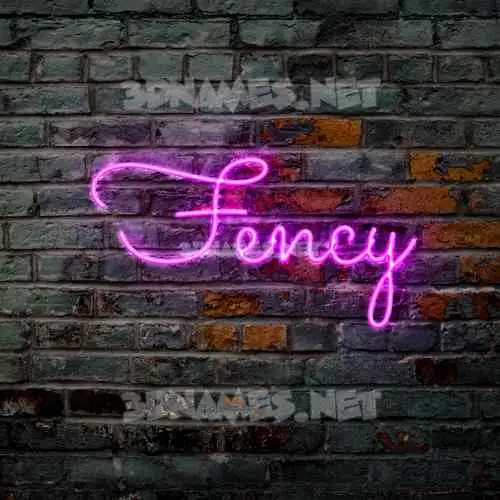 fency in Pink Neon style - 3D name wallpaper fency in Pink Neon style - 3D name wallpaper