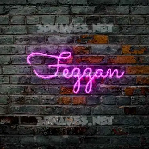 fezzan in Pink Neon style - 3D name wallpaper fezzan in Pink Neon style - 3D name wallpaper