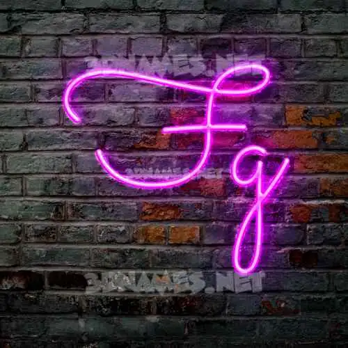 fg in Pink Neon style - 3D name wallpaper fg in Pink Neon style - 3D name wallpaper