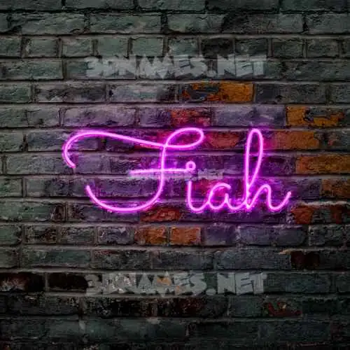 fiah in Pink Neon style - 3D name wallpaper fiah in Pink Neon style - 3D name wallpaper