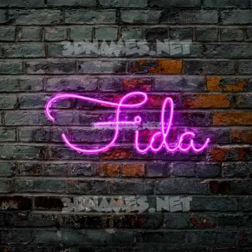 fida in Pink Neon style - 3D name wallpaper fida in Pink Neon style - 3D name wallpaper